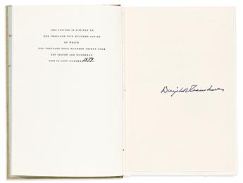 EISENHOWER, DWIGHT D. White House Years: Mandate for Change 1953-1956 and Waging Peace 1956-1961. Each Signed, on blank facing limitati